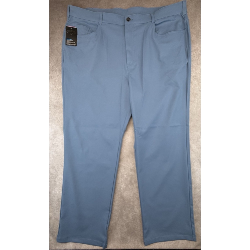 Callaway Golf Pants Mens 46x30 Blue Opti Dri Sorona Performance Stretch NWT